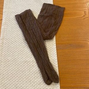 Fendi Beige Nylon Stockings Size III